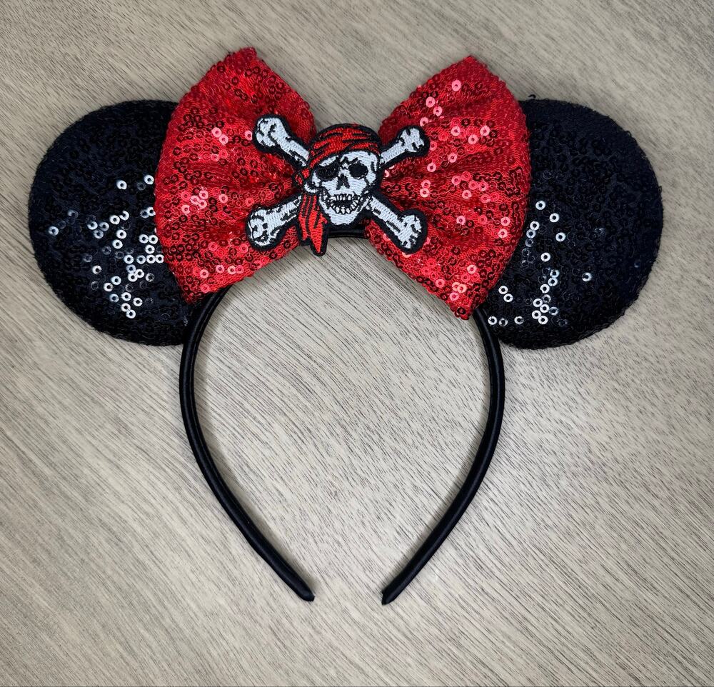 Pirate Minnie Mouse Sequin Headband